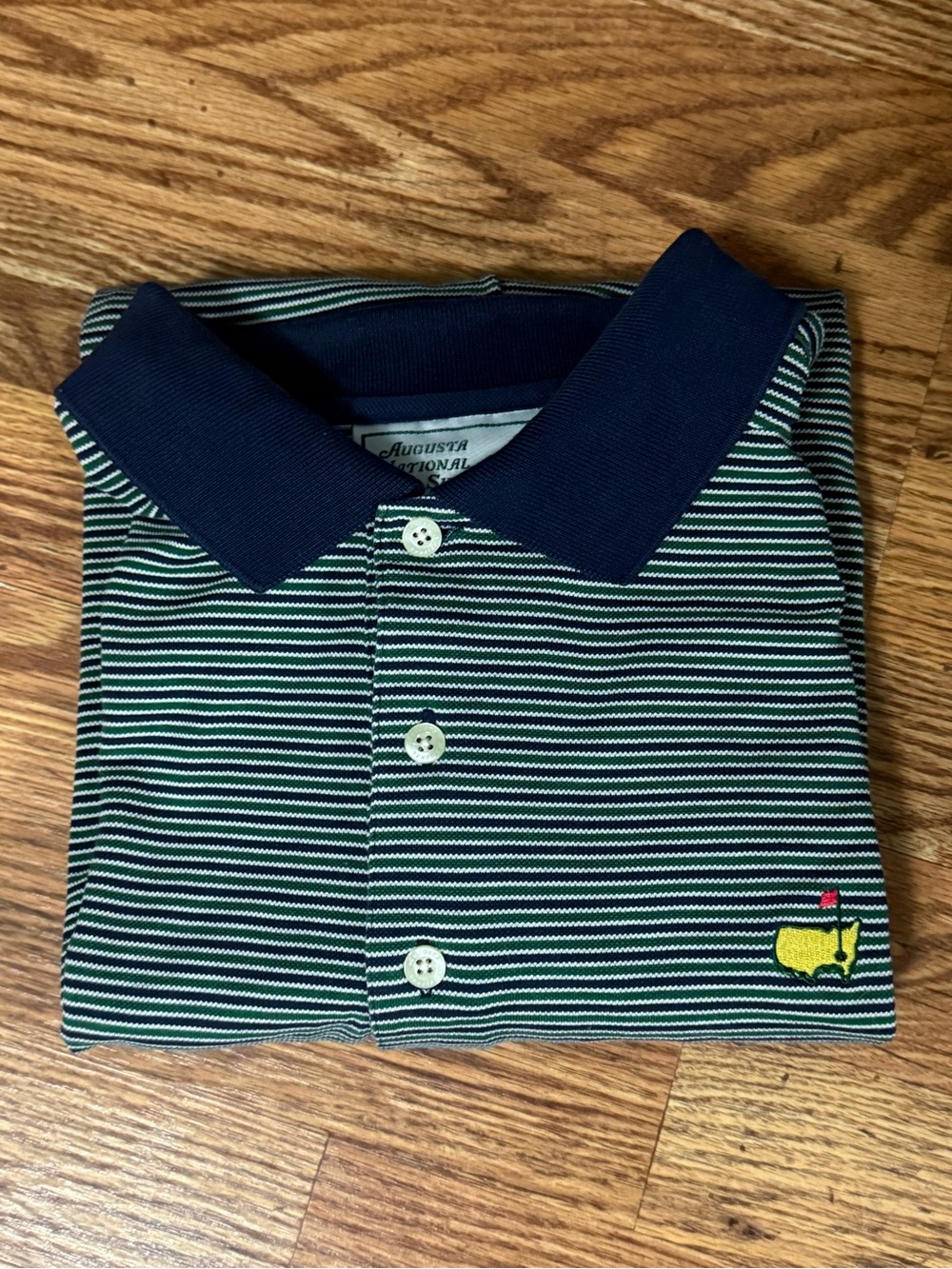 Masters Augusta National Striped Polo Shirt Size Large